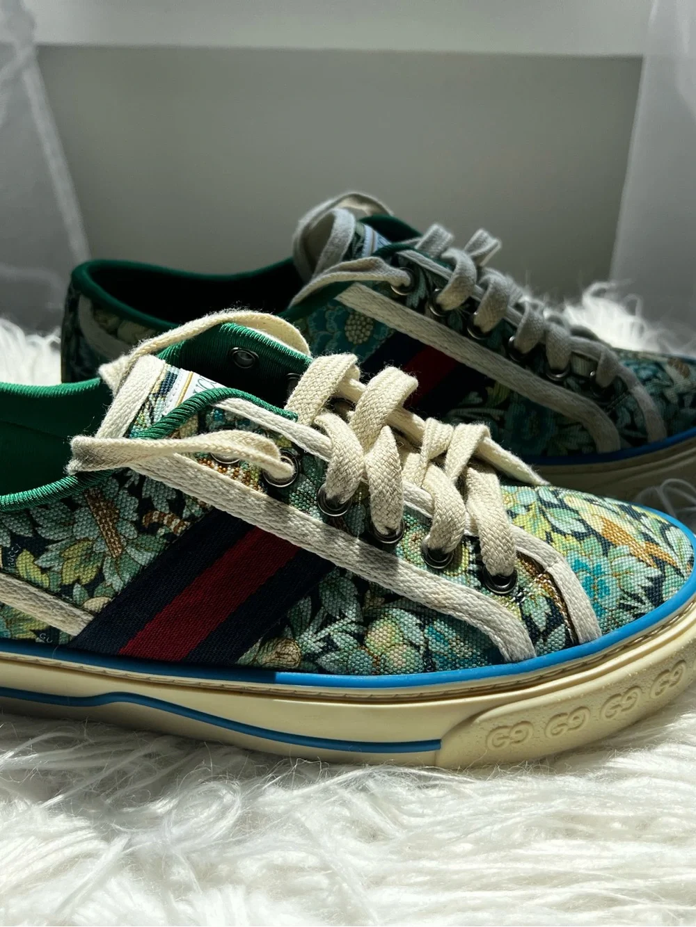Gucci Floral 1977 Tennis Low Top Sneakers